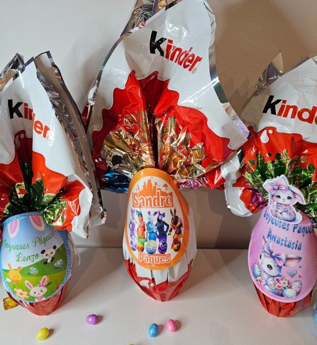 Etiquettes Kinder Surprise Pâques