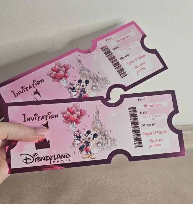 Invitation V.I.P Disneyland 