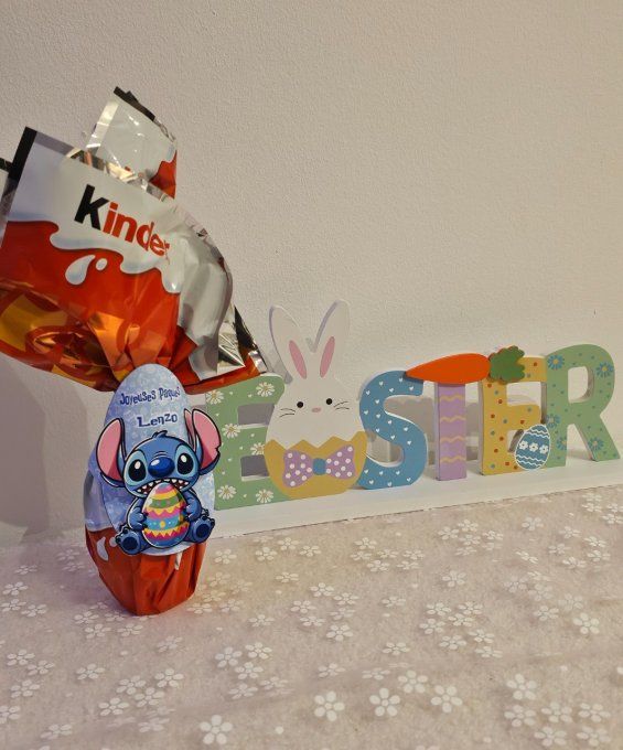 Mini etiquettes kinder maxi Pâques